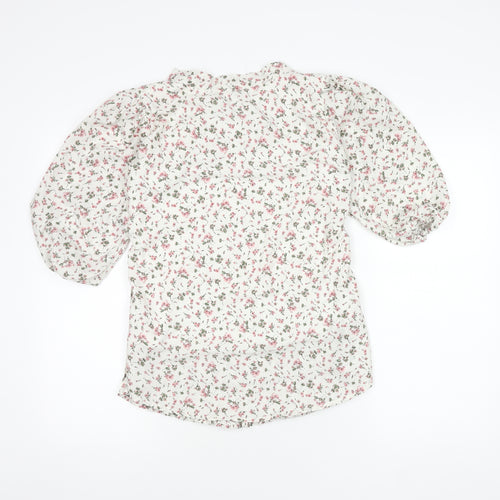 Khushboo Women's White Floral XL Blouse