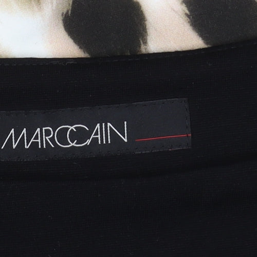 Marc Cain Women Black Dress, Size 12, Animal Print