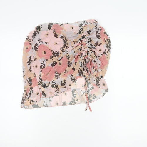 Boohoo Women's Multicoloured Floral Skirt Size 8