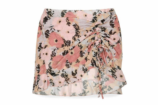 Front view of Boohoo Women's Multicoloured Floral Skirt, size 8