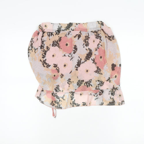 Boohoo Women's Multicoloured Floral Skirt Size 8