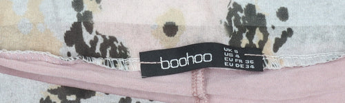 Boohoo Women's Multicoloured Floral Skirt Size 8