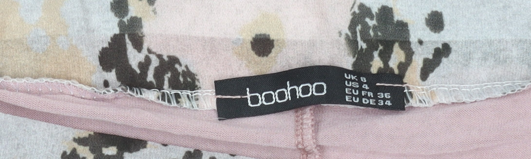 Boohoo Women's Multicoloured Floral Skirt Size 8