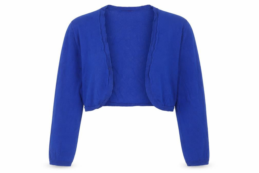 Front view of Monsoon Women's Blue Cardigan UK, size 14, Long Sleeve