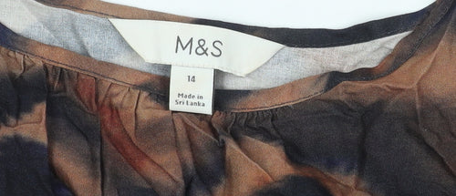 Marks and Spencer Women's Multicoloured Slip Dress Size 14