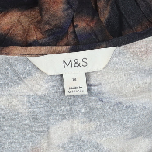 Marks and Spencer Women's Multicoloured Slip Dress Size 14