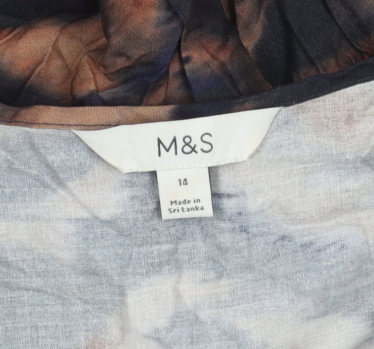 Marks and Spencer Women's Multicoloured Slip Dress Size 14