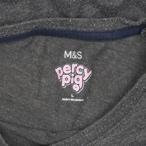 Marks and Spencer Women's Grey Percy Pig Nightshirt L