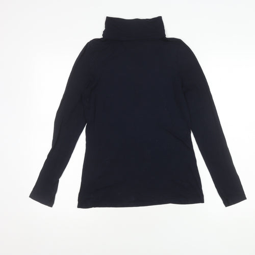 White Stuff Women's Blue Roll Neck Top Size 10