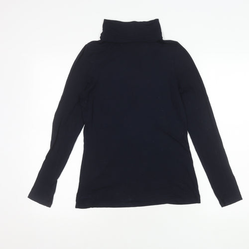 White Stuff Women's Blue Roll Neck Top Size 10