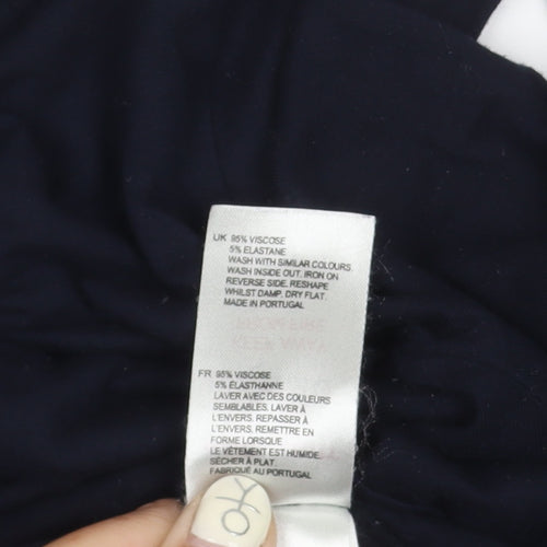 White Stuff Women's Blue Roll Neck Top Size 10