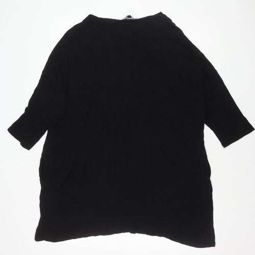 Capsule Women's Black Plus Size 3/4 Sleeve Top