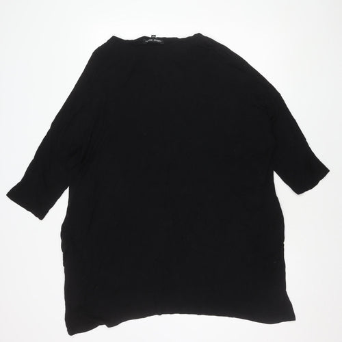 Capsule Women's Black Plus Size 3/4 Sleeve Top
