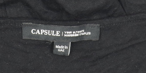 Capsule Women's Black Plus Size 3/4 Sleeve Top