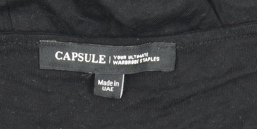 Capsule Women's Black Plus Size 3/4 Sleeve Top