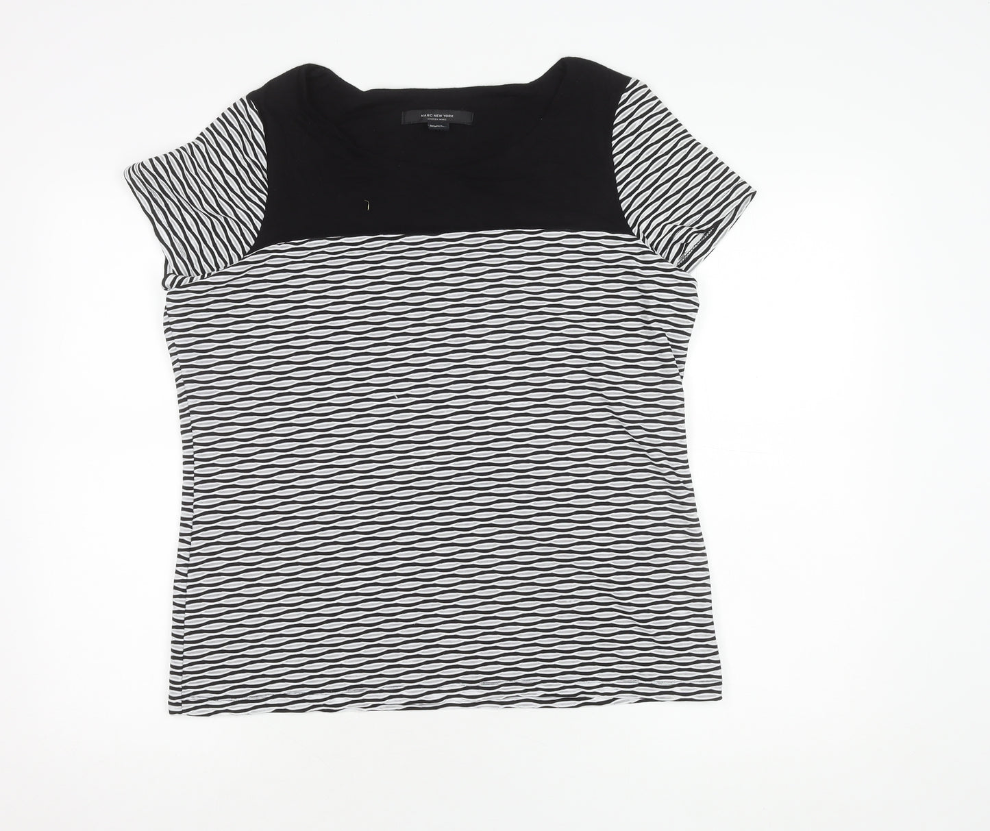 Marc New York Women's Black & White Geometric Top, L