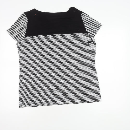 Marc New York Women's Black & White Geometric Top, L