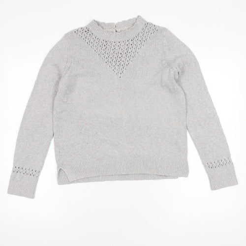 Fat Face Women's Grey High Neck Pullover Jumper Size 10