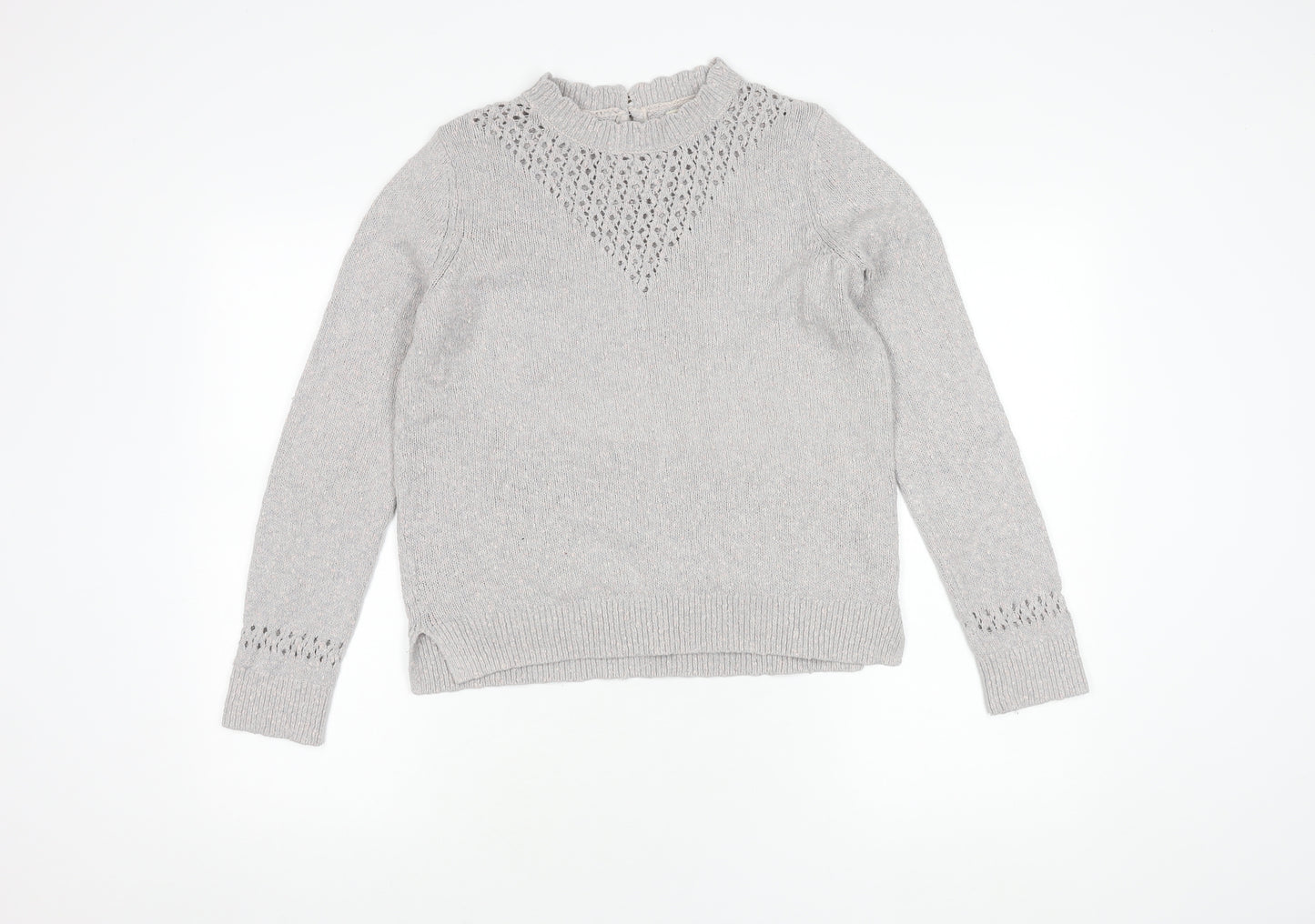 Fat Face Women's Grey High Neck Pullover Jumper Size 10