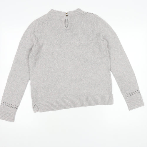 Fat Face Women's Grey High Neck Pullover Jumper Size 10