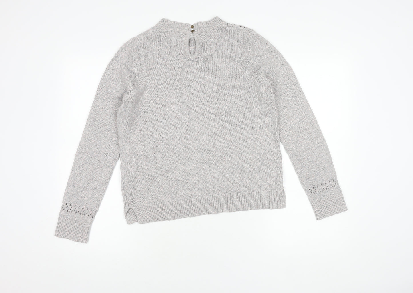 Fat Face Women's Grey High Neck Pullover Jumper Size 10