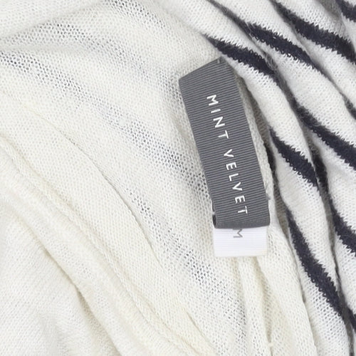 Mint Velvet Women's White Striped Pullover Jumper M