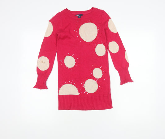 GapKids Pink Polka Dot Dress 6-7Y with Sequins