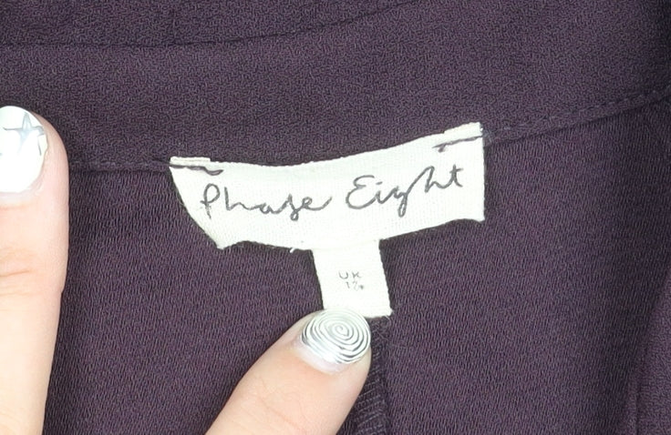 Phase Eight Women's Purple Dress Size 16 High Neck Elegant