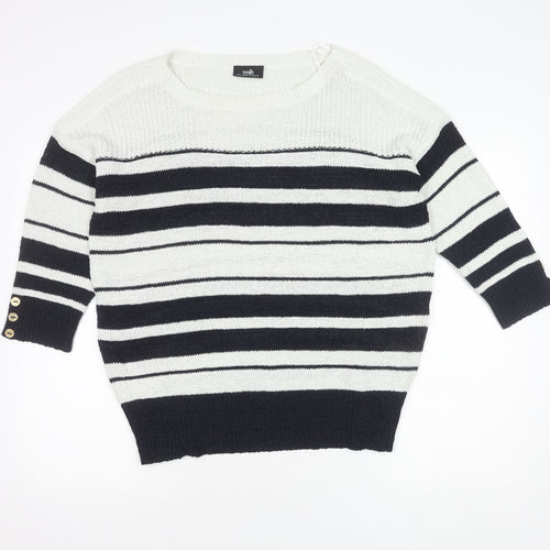 Wallis Womens Multicoloured Striped Pullover Jumper - L