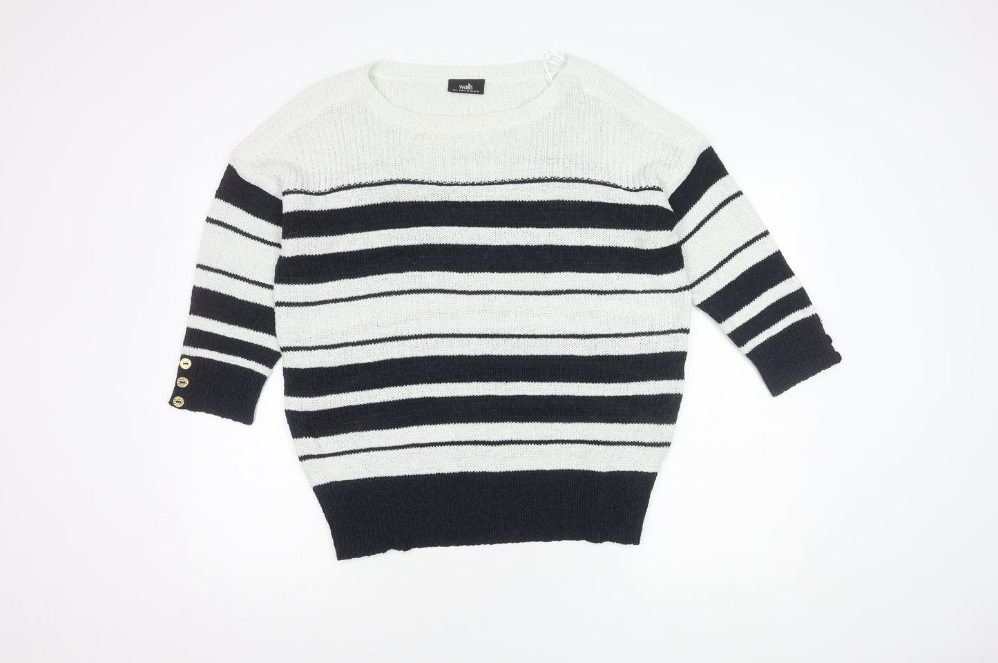 Wallis Womens Multicoloured Striped Pullover Jumper - L