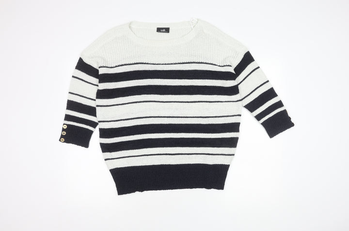 Wallis Womens Multicoloured Striped Pullover Jumper - L