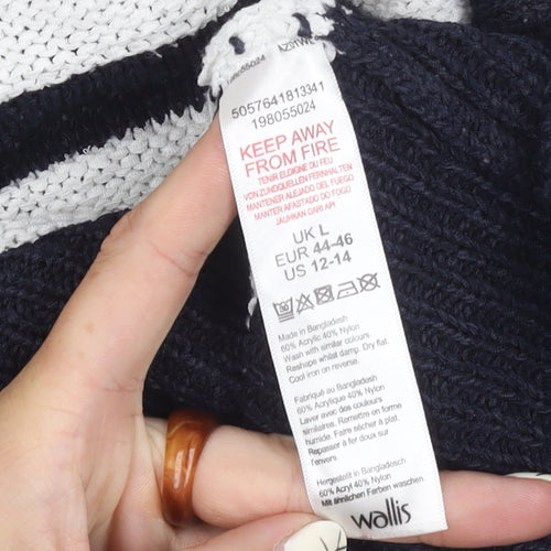 Wallis Womens Multicoloured Striped Pullover Jumper - L