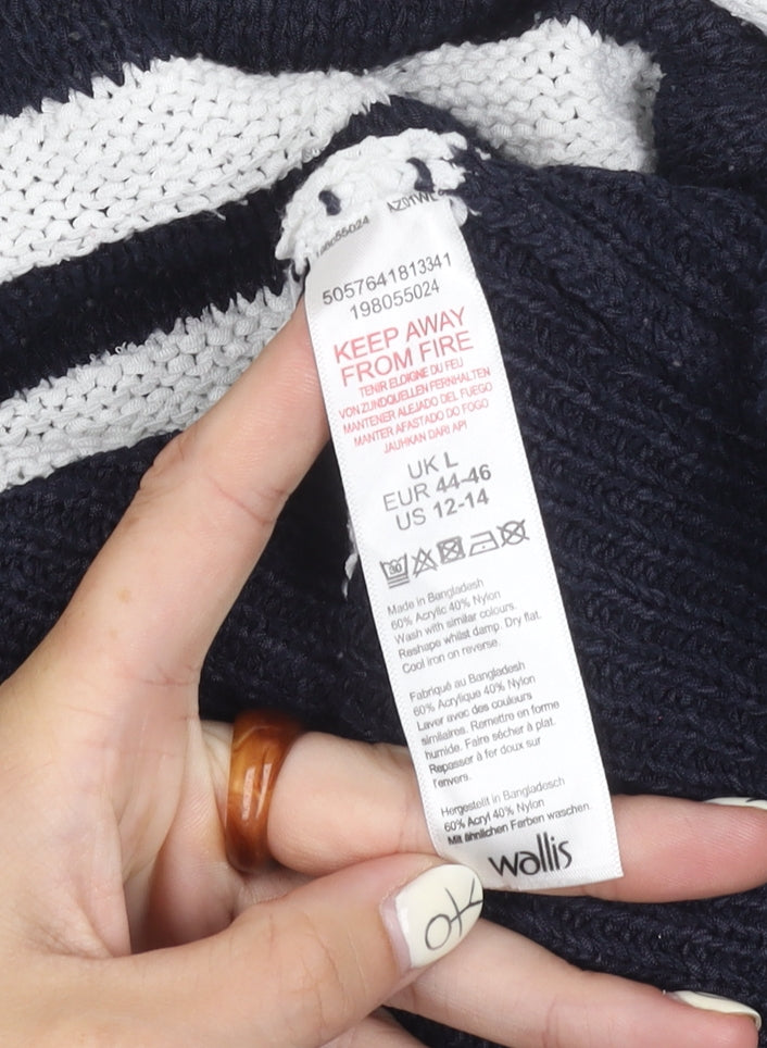 Wallis Womens Multicoloured Striped Pullover Jumper - L