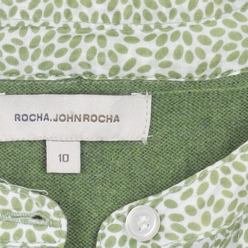 Rocha John Rocha Green Blouson Dress, Size 10, Women's Casual