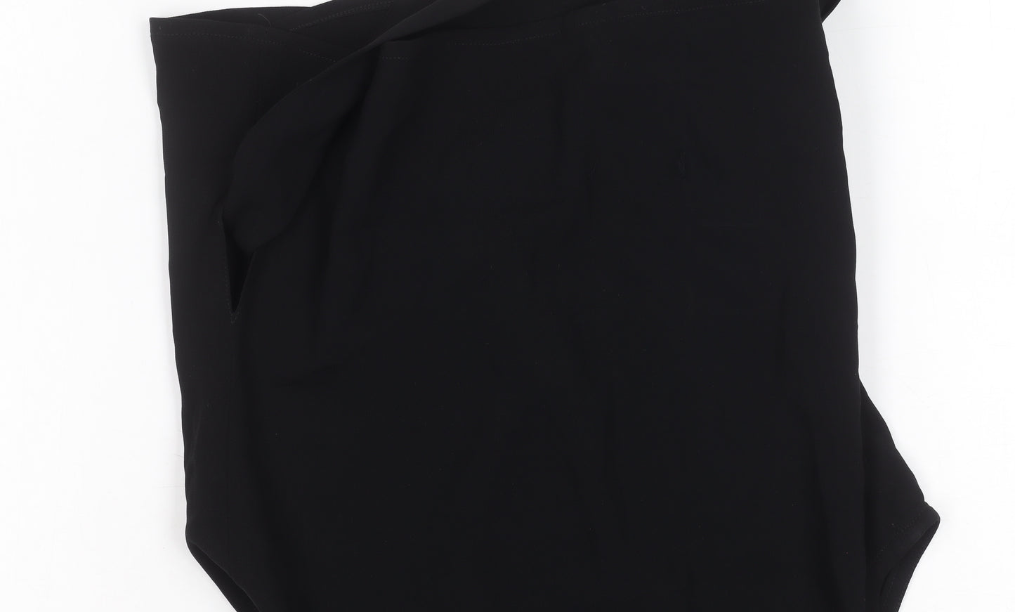 Coast Women's Black Wrap Blouse, Size 10, High Neck Style