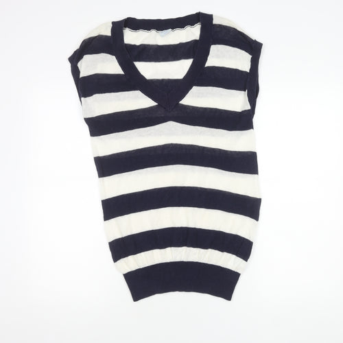 Oasis Women's Striped V-Neck Pullover Jumper, Size 12