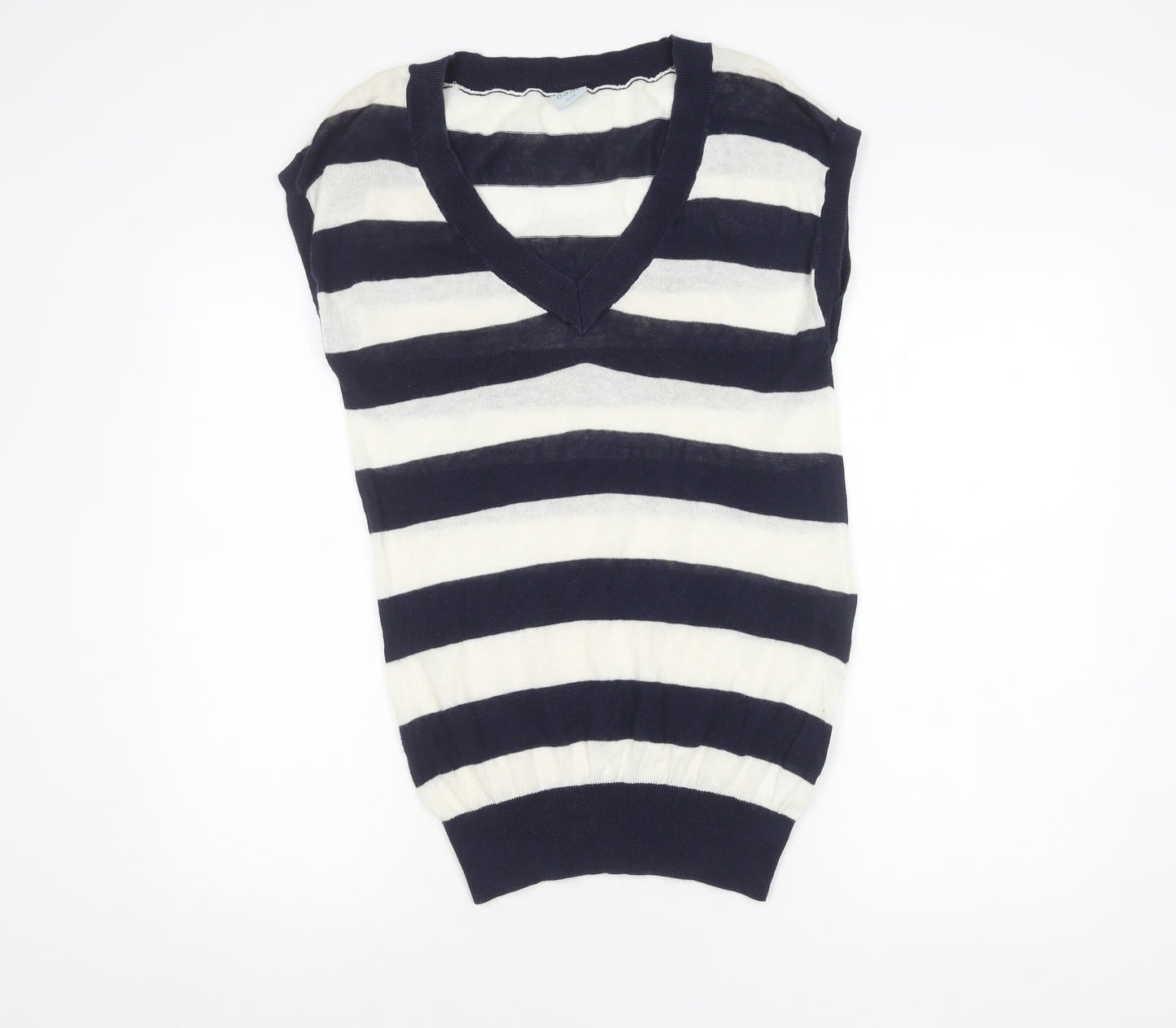 Oasis Women's Striped V-Neck Pullover Jumper, Size 12