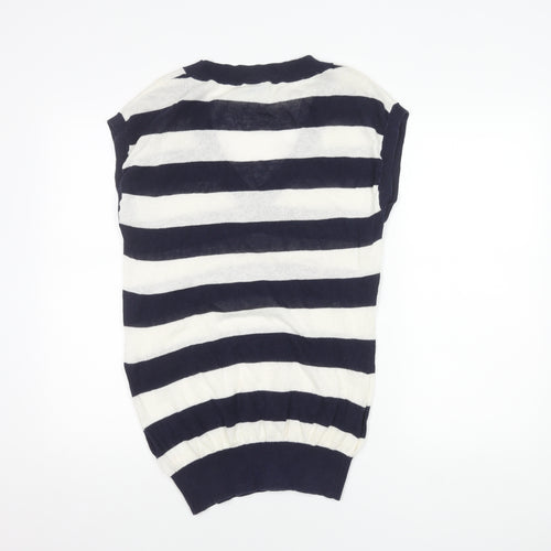 Oasis Women's Striped V-Neck Pullover Jumper, Size 12