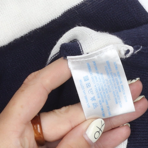 Oasis Women's Striped V-Neck Pullover Jumper, Size 12