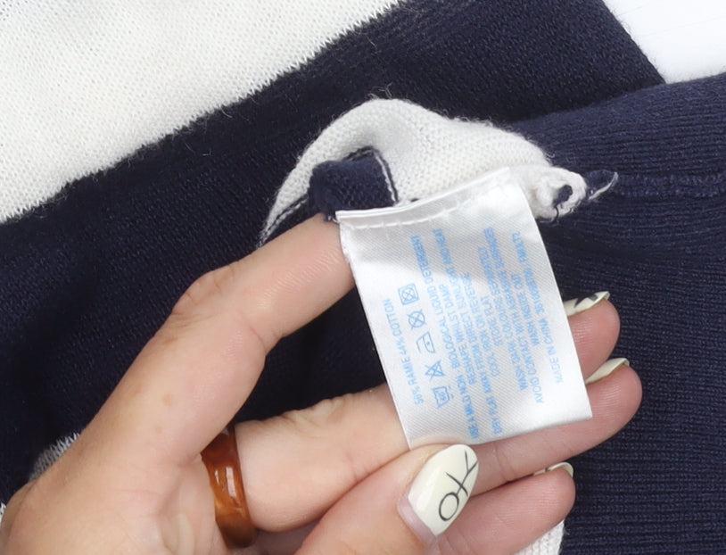 Oasis Women's Striped V-Neck Pullover Jumper, Size 12