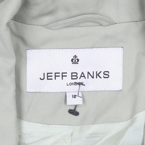Jeff Banks Women's Green Blazer Wool Size 12
