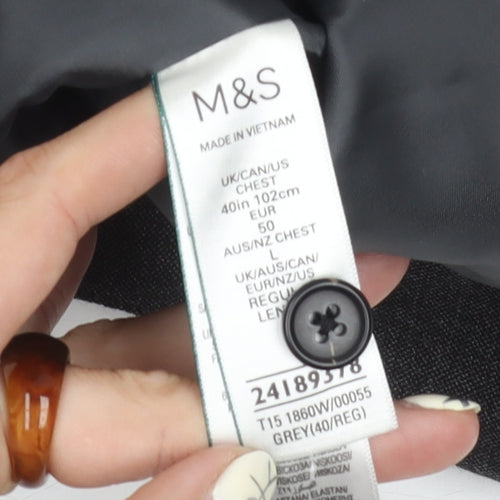 Marks and Spencer Men's Grey Waistcoat 38 Regular Fit