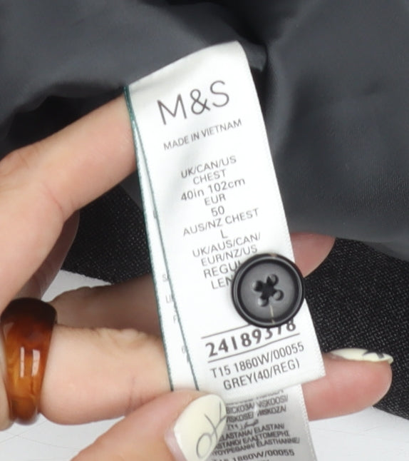 Marks and Spencer Men's Grey Waistcoat 38 Regular Fit