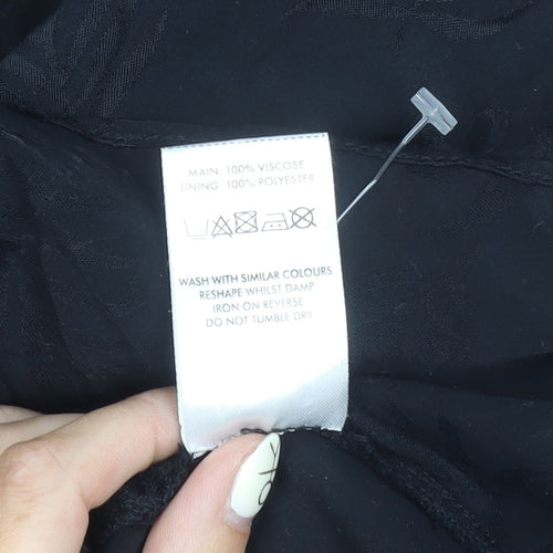 Oliver Bonas Women's Black Wrap Blouse Size 8