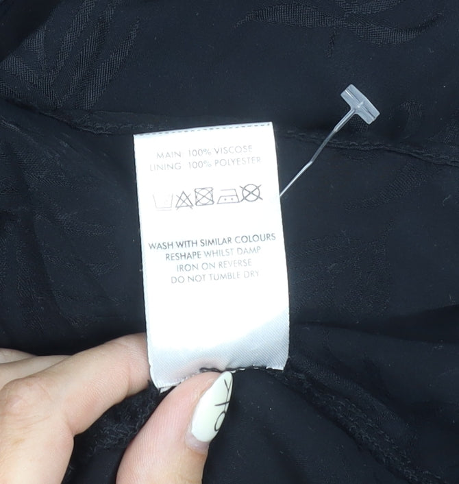 Oliver Bonas Women's Black Wrap Blouse Size 8