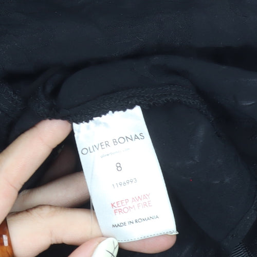 Oliver Bonas Women's Black Wrap Blouse Size 8