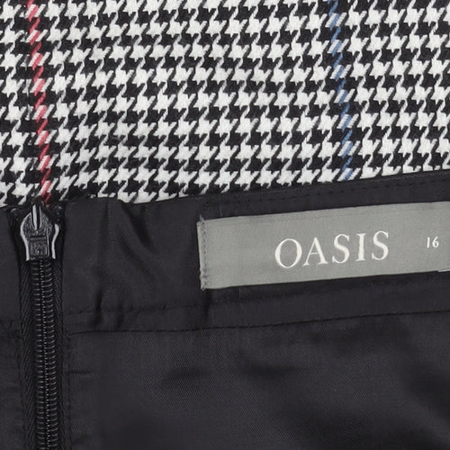 Oasis Women's Check Pencil Skirt Multicoloured Size 16