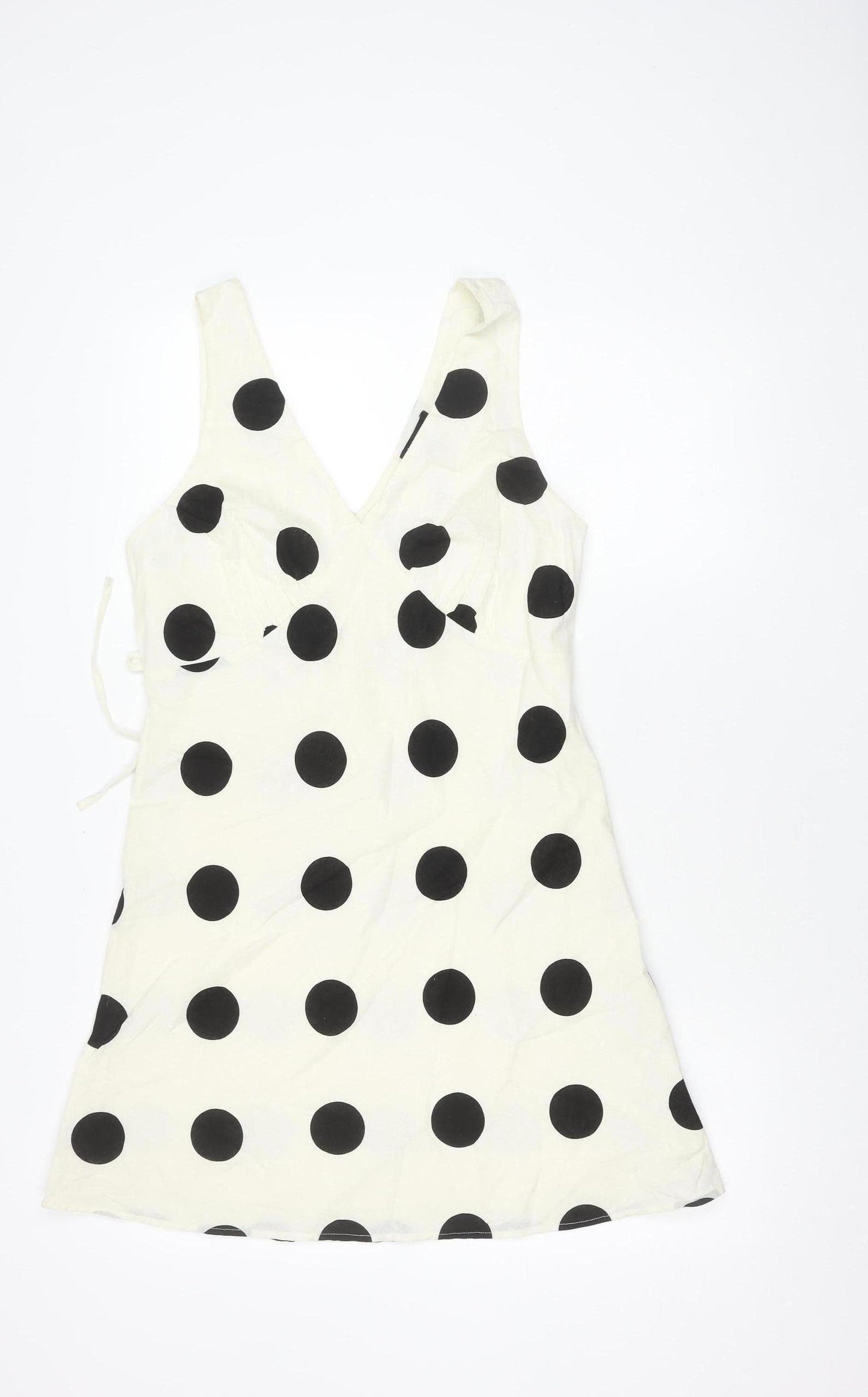 Nobody's Child Women's White Polka Dot A-Line Dress