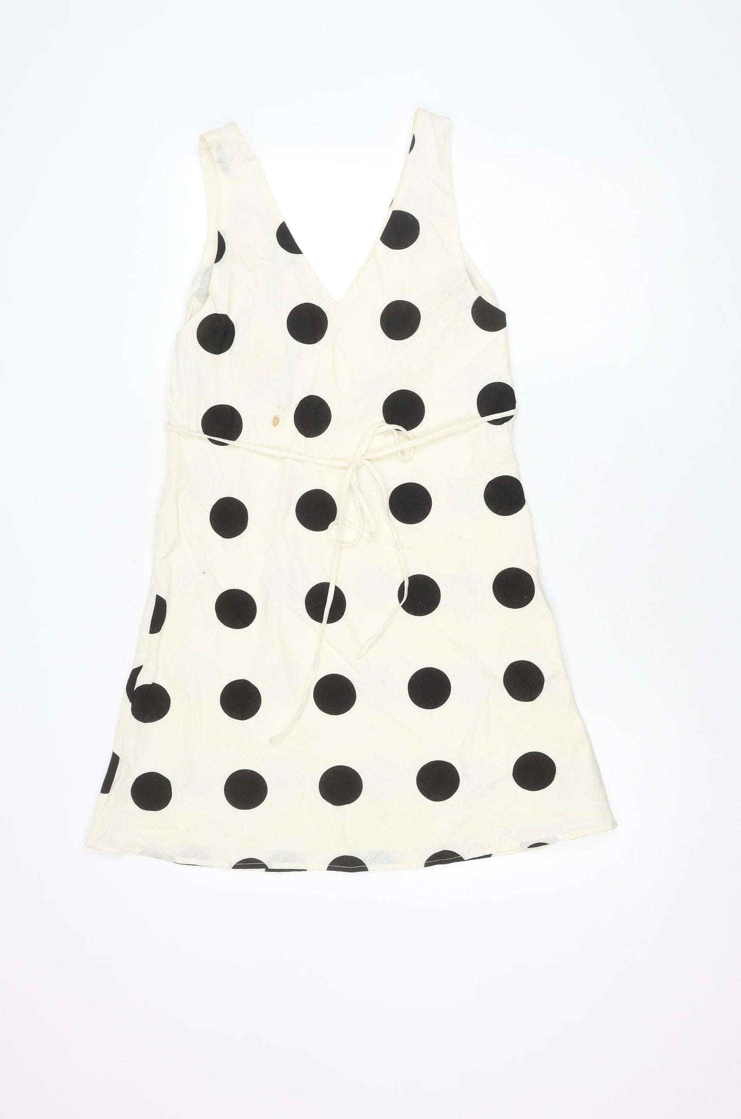 Nobody's Child Women's White Polka Dot A-Line Dress