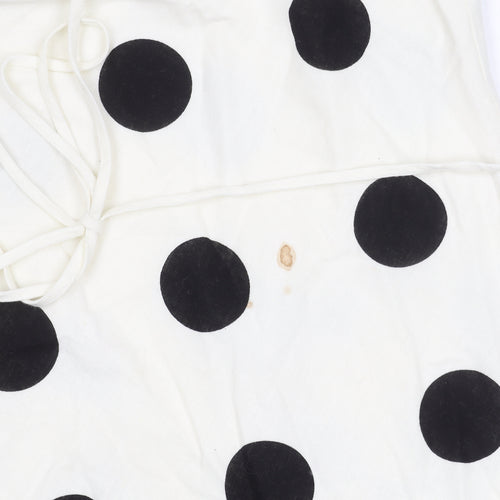 Nobody's Child Women's White Polka Dot A-Line Dress